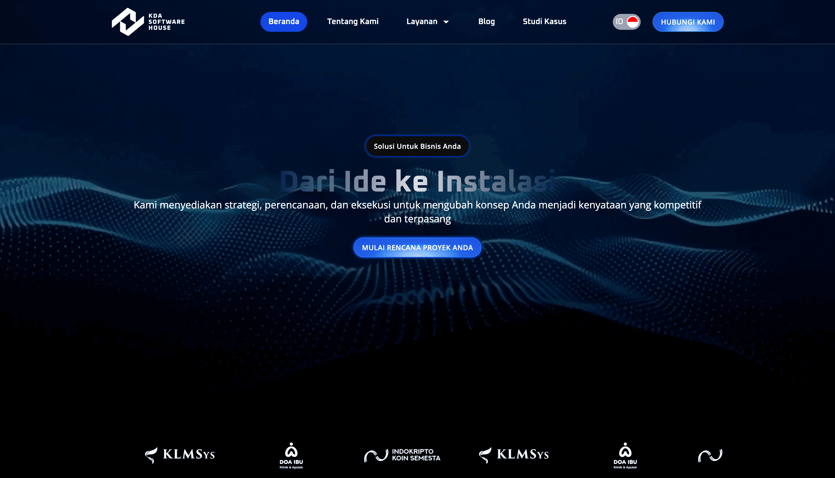 KDA Software House Landing Page